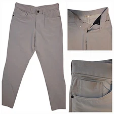 Panama Jack Men's Commuter Pants, lt gray, 4-way stretch, sz 34×32 Performance 