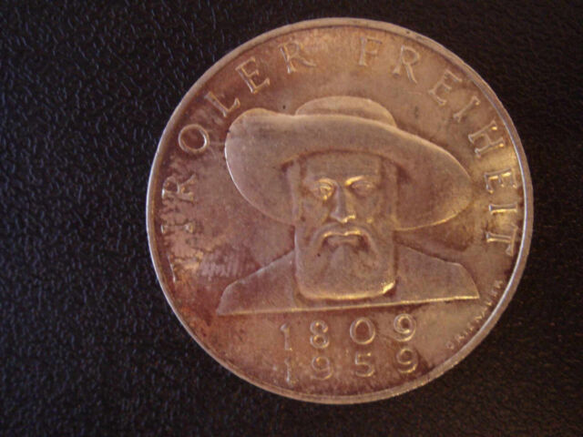 Österreich 50Schilling Münze Tiroler Freiheit 1809 - 1959 800 Silber