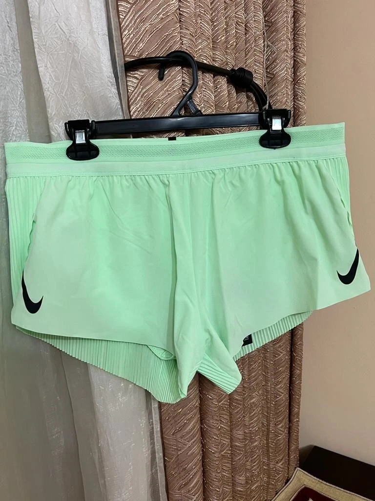 Nike AeroSwift Women's Running Shorts Green CJ2365-376 Size XL