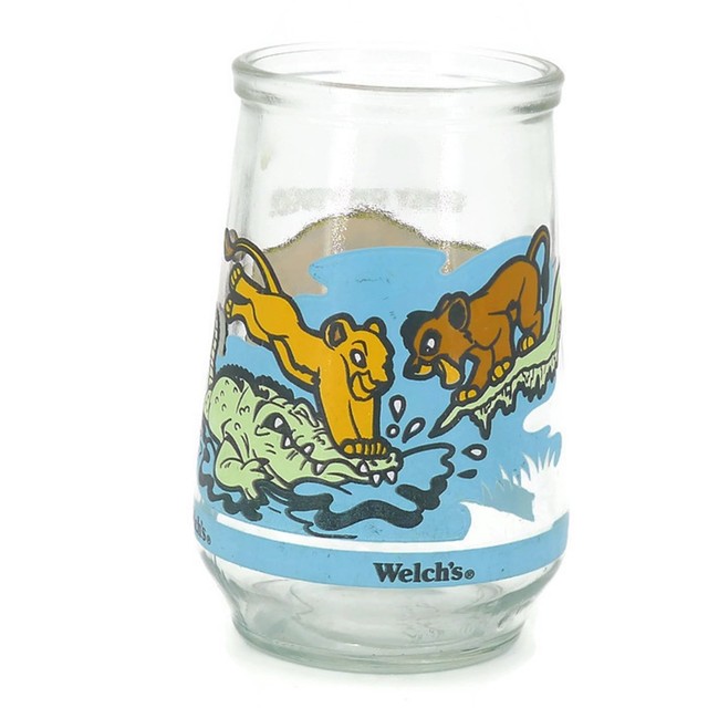 Vintage 1998 Welch Jelly Jar Glass Lion King II Simbas Pride Extra