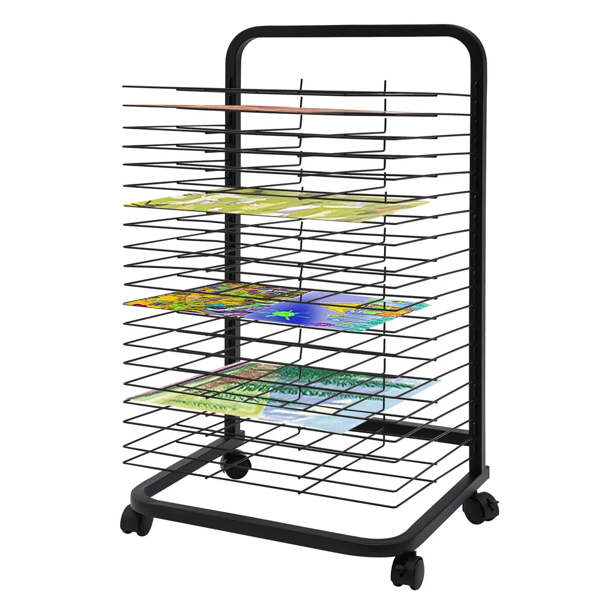 Art Drying Rack For Classroom, Functional & Mobile Paint Drying Rack with  Wheel