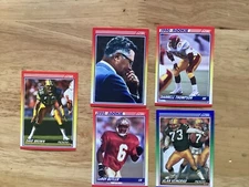 8 GB Pacers 1990 football cards including LeRoy Butler and Darrell Thompson RCs