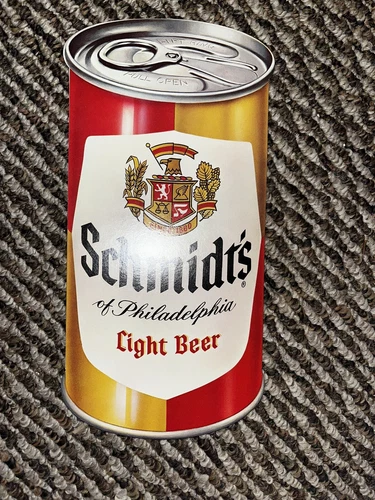 Vintage Schmidt’s Beer Light Sign Cardboard Advertising Can Rare