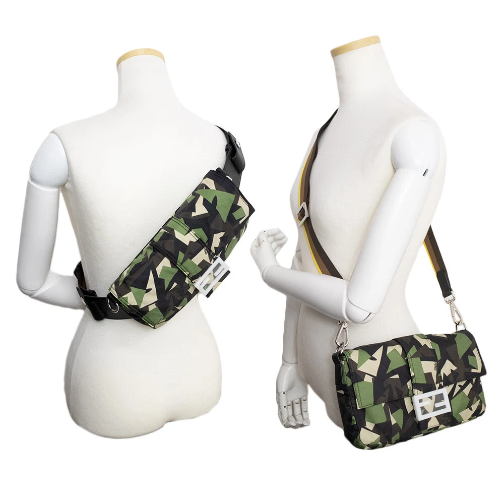 FENDI Baguette Belt Bag in Camouflage Nylon 7VA472
