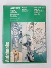 Austin Morris 1800 Mk1, 2, 3 Wolseley 18/85 Mk1, 2 Autobooks Manual 1964 to 1974