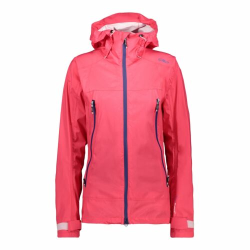 CMP Chaqueta Funcional Mujer Fix Hood Chaqueta Rojo Impermeable y Transpirable - Picture 1 of 1