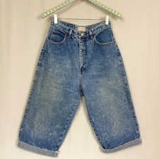 Vintage Bonjour Cut Off Jean Shorts Womens 12 27x16 Acid Wash High Rise 80s 90s