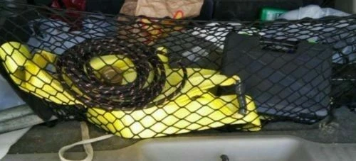 Red de carga de malla organizadora estilo piso maletero trasero para GMC ENVIADOY 2002-2009 nueva Foto 4 de 4