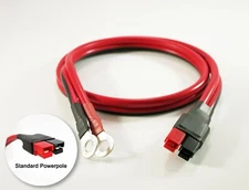 10AWG 24" 45A DC Power Supply Cord fits ANDERSON POWERPOLE 1/4" Ring Terminals