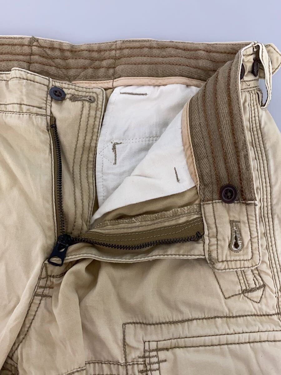 RALPH LAUREN Cargo Pants 30 Cotton Cream Solid 90s Ripped