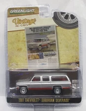 2024 GREENLIGHT VINTAGE AD CARS SERIES 10 1981 CHEVROLET SUBURBAN SILVERADO  