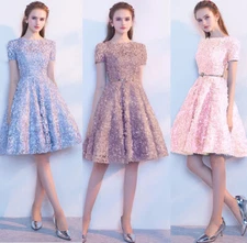 NEW Evening Formal Party Ball Gown Prom Bridesmaid Show Short Lovely Dress AFS