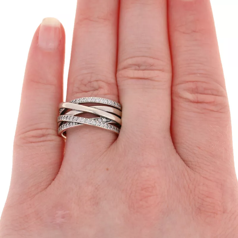 Pandora silver deals entwined ring