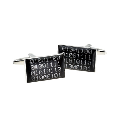 Binary Code Love Cufflinks in a Cufflink Box X2BOCR126