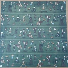 Scrapbook paper lot 12x12 Santa's Helpers 5 sheets Christmas Toys Workshop Elves