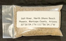 Salt River North Shore Beach Phoenix Arizona Sand Soil Dirt Sample Apx. 30ml