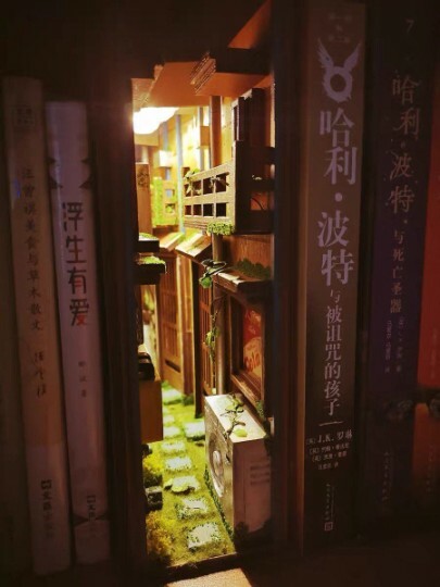 DIY Japanese Street Book Nook - Alley Shelf Insert - Bookcase with