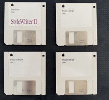 Apple StyleWriter II Installation Floppy Disc Set 1-4