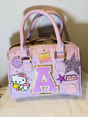 Hello Kitty lavender crossbody/clutch inspirationalhandbag with your  initials
