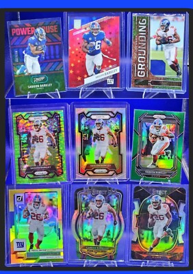   Saquan Barkley Giants Top Tier Variety Pack, (9) Card Lot, Super Clean   