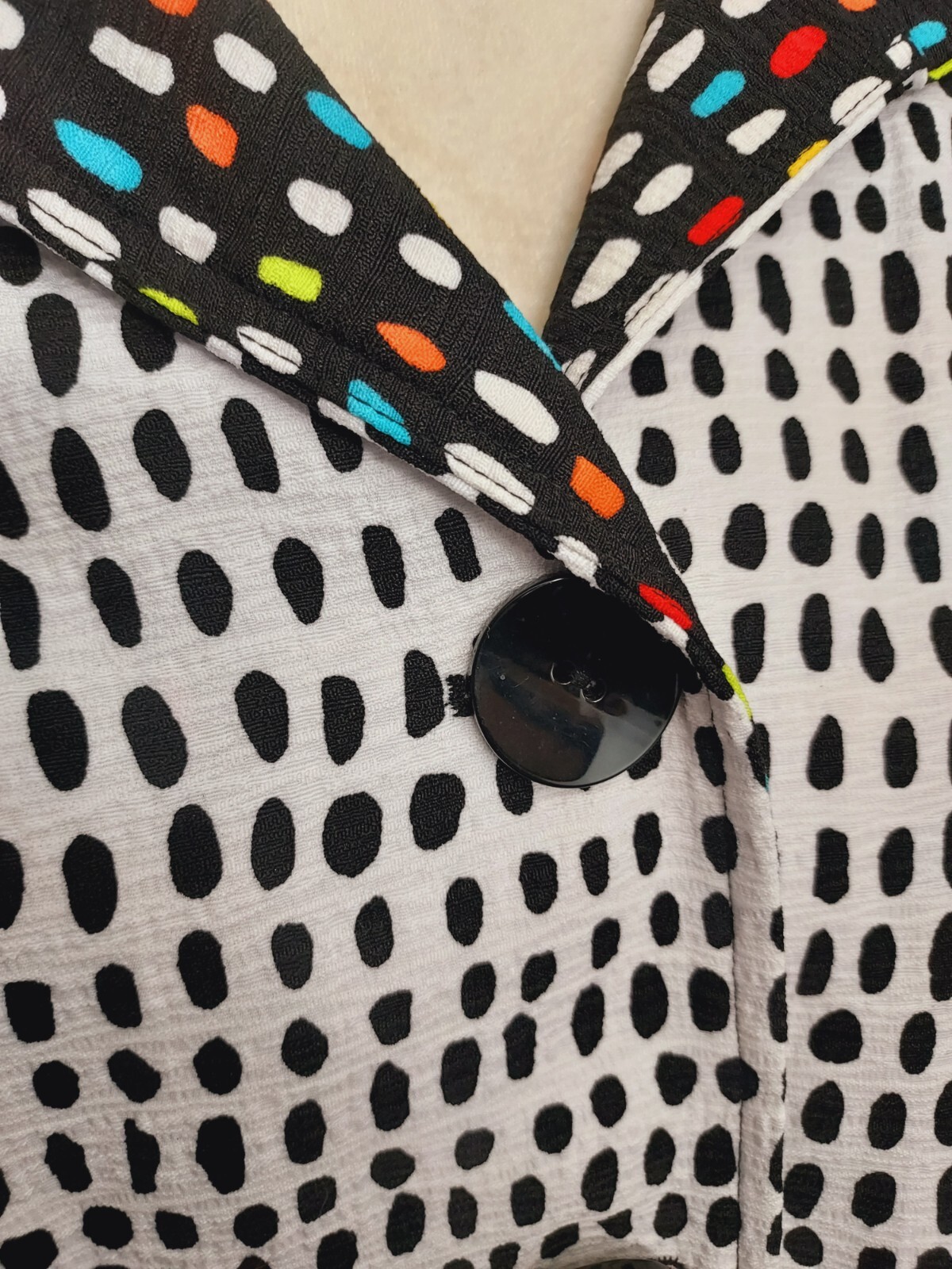 Multiples Jacket Small Petite White Black Lagenlo… - image 3