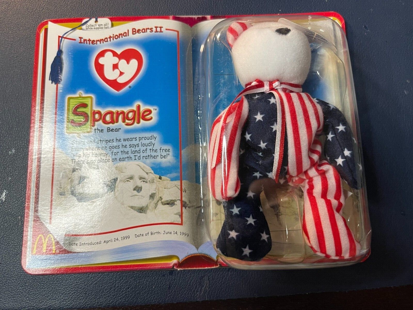 2000 McDonalds TY Beanie Babies American Trio Lefty Righty Libearty