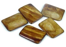 5 Bronze Mother of Pearl Rectangle Pendant Beads 35x25mm