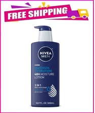 NIVEA MEN Maximum Hydration Body Lotion, 3-In-1 Nourishing Lotion for Men, 16.9