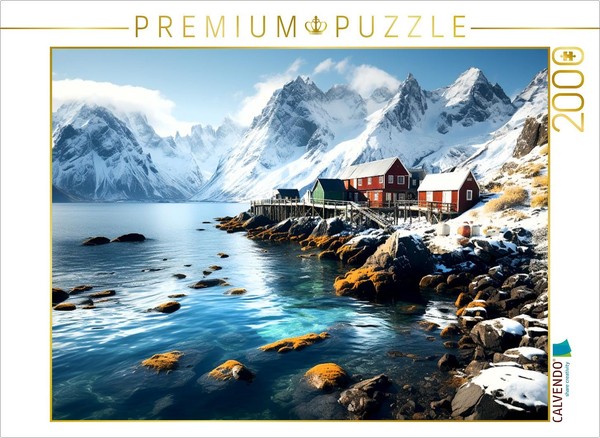 Calvendo Puzzle Red Houses | 2000 Pieces, Finished Size 35.4 × 26.4 In (90 × 67-image