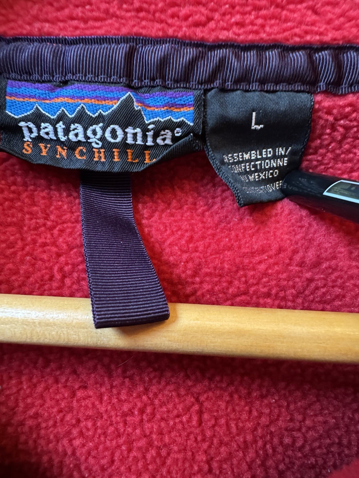 Patagonia Men's Vintage 90s Synchilla Snap-T RED Size L thumbnail 3