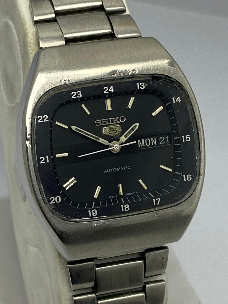 稼働 SEIKO5 セイコー5 自動巻き 6309-8800 腕時計 デイデイト Seiko 5 6309-8800 Automatic 21 Jewels Railway time Watch Japan | eBay