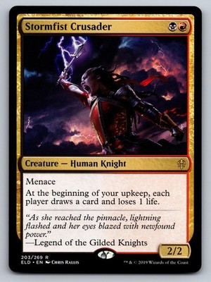 Stormfist Crusader 203 Rare Throne of Eldraine Magic: The Gathering Near Mint