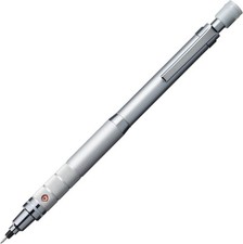 Uni Kuru Toga Roulette Model Auto Lead Rotation 0.5mm Mechanical Pencil, Silver