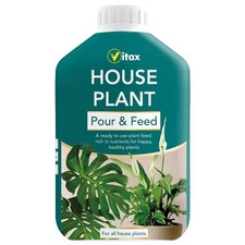 Vitax House Plant Pour & Feed 1 Litre Ready to Use Liquid Plant Food Fertiliser 8.09 per litre