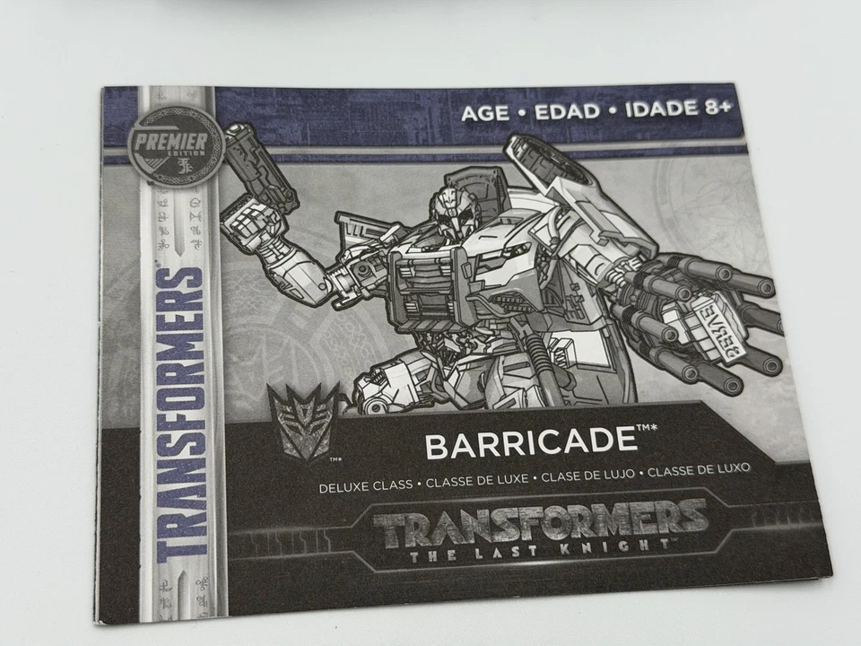 Transformers: The Last Knight Edición Premier Deluxe Barricade Foto 2 de 4