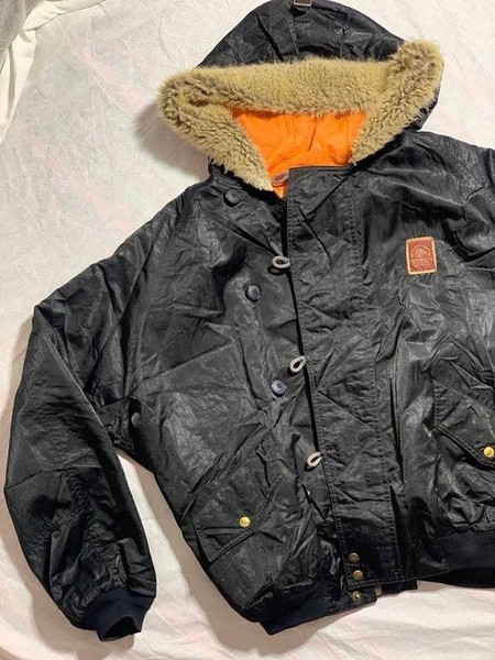 Herren Chevignon Bomber Schwarz Nylon 40 /L / 48
