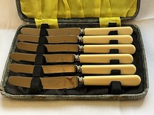 Vintage Set Of 6 J. Billam Ltd Sheffield England Stainless Steel Tea Cake Knives