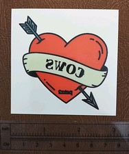 One New Tattoo: Cows (revised) with Application. Made In USA. Size 3.0" x 3.0".