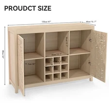 Wine Bar Cabinet Ample Storage Wine Bar Rack Liquor Cabinet For Dining BFSC