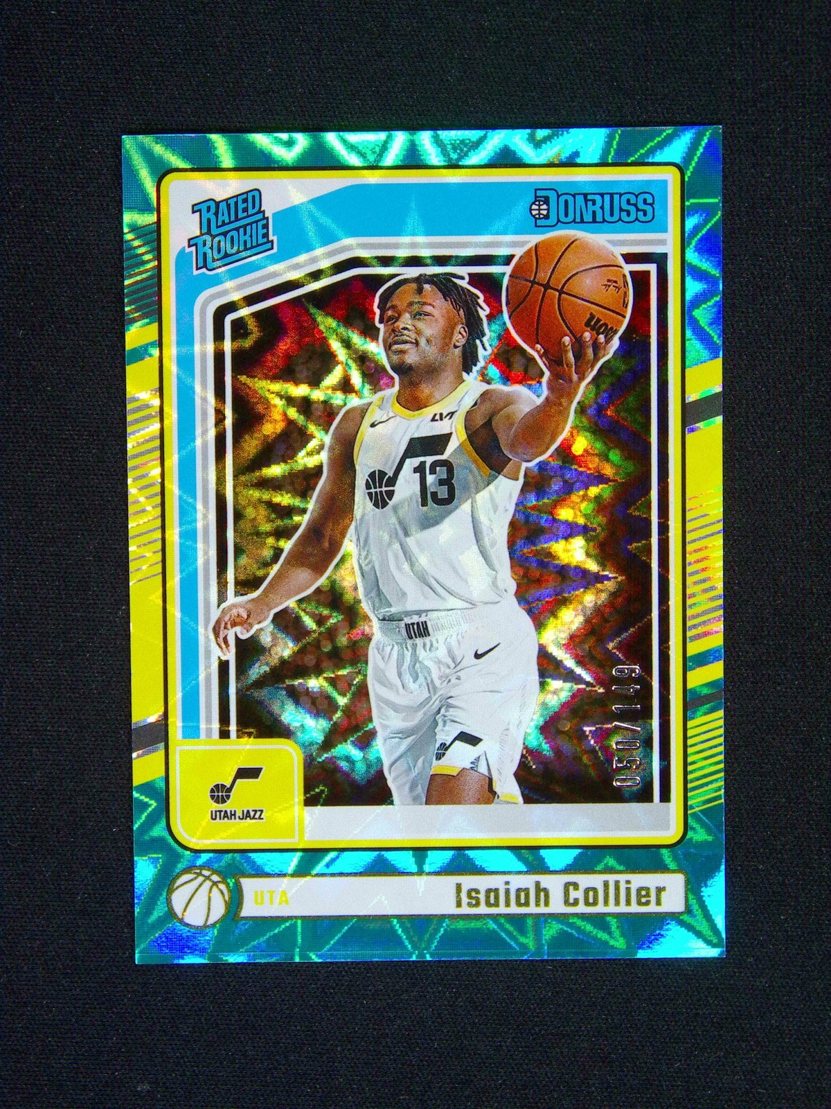 2024-25 Panini Donruss Isaiah Collier #237 RC Teal Explosion Rated Rookie /149