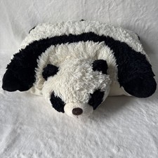 Pillow Pets 2010 Panda Bear 18" White Black Plush Original Stuffed Animal VGC