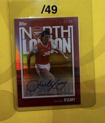 David O Leary North London Auto /49 Team Set Arsenal 2023/24