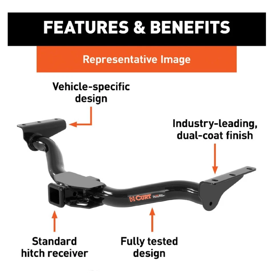 Curt Class 3 Trailer Hitch 13548 for 2007-2010 Jeep Compass / Jeep Patriot - Imagem 2 de 4