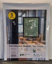 Excello SPLS8X11FMP Indoor Window Sign Holder, 8.5 X 11" Insert ~ 4 Pack     -R 