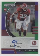 2020 Prizm Draft Picks Rookies Purple & Green 41/199 Anfernee Jennings Auto uk2