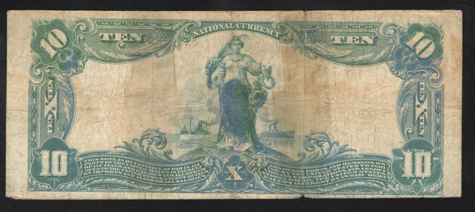 1902 $10 NORTHWESTERN NATIONAL BANK PHILADELPHIA PA BANKNOTE 51474 - Image 2 of 2