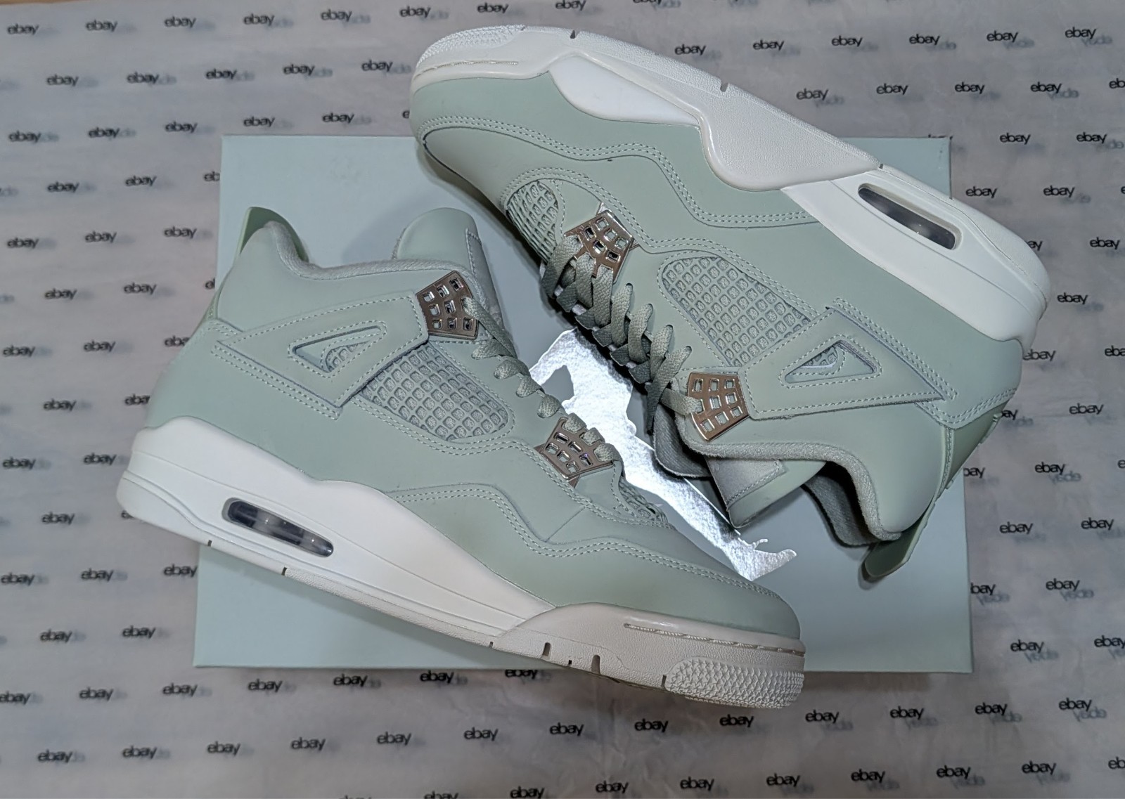 Jordan 4 'Seafoam' Sail Women's Sneakers Size 10.5w/9m Brand New with Box