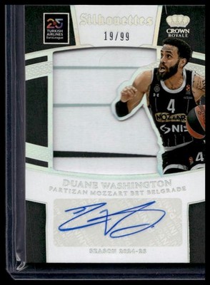 2024 Crown Royale Silhouettes Duane Washington #SIL-WSH Autograph Patch 19/99