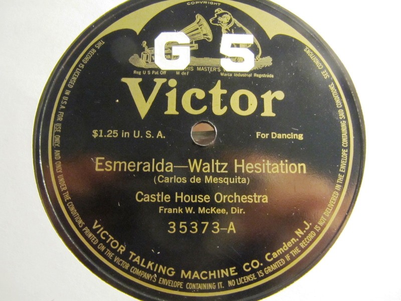 1914 VERNON & IRENE CASTLE HOUSE ORCHESTRA Esmeralda Cecile Hesitation VICTOR.