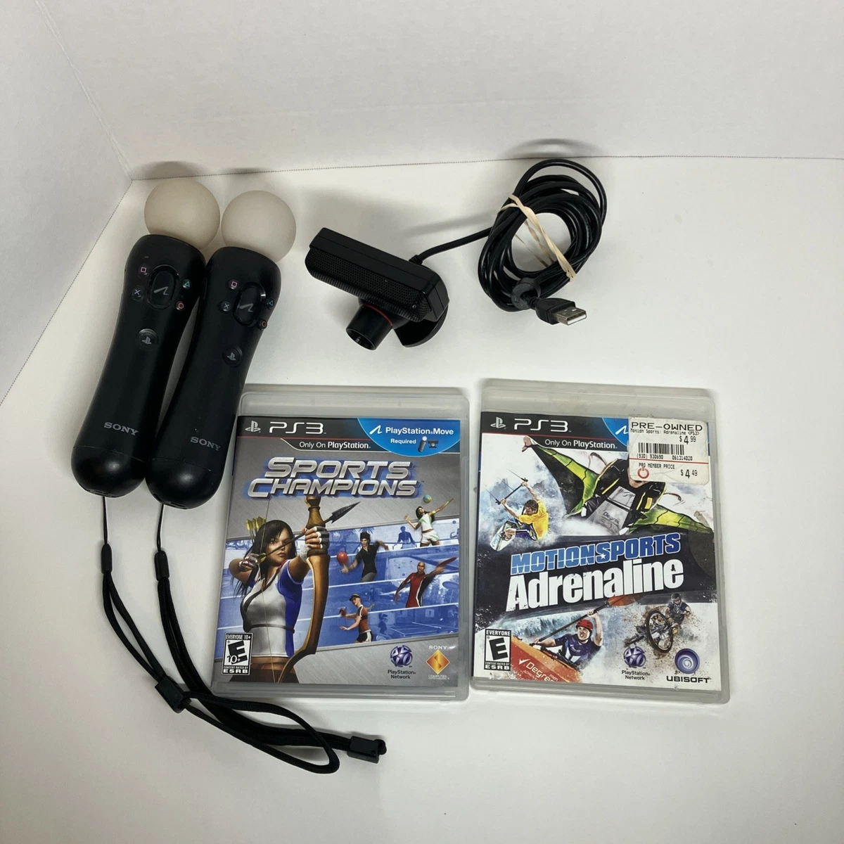Black Video Game Motion Controllers for Sony PlayStation 3 for
